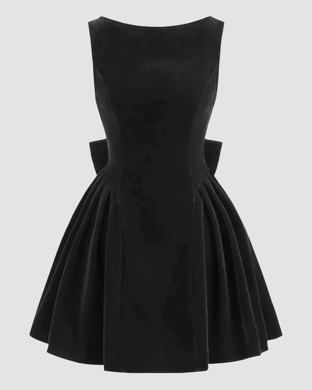Velvet Backless Short Midi Dress In Black - Littlebox India Velvet Backless Short Midi Dress In Black - Littlebox India