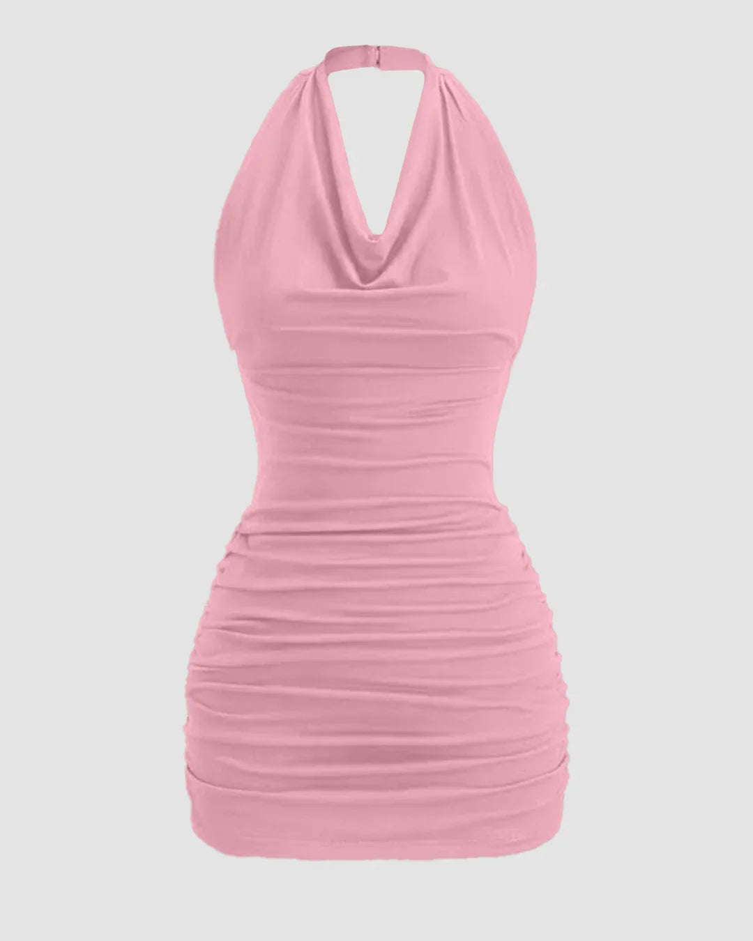 Rose Pink Backless Bodycon Mini Dress - Littlebox India Rose Pink Backless Bodycon Mini Dress - Littlebox India