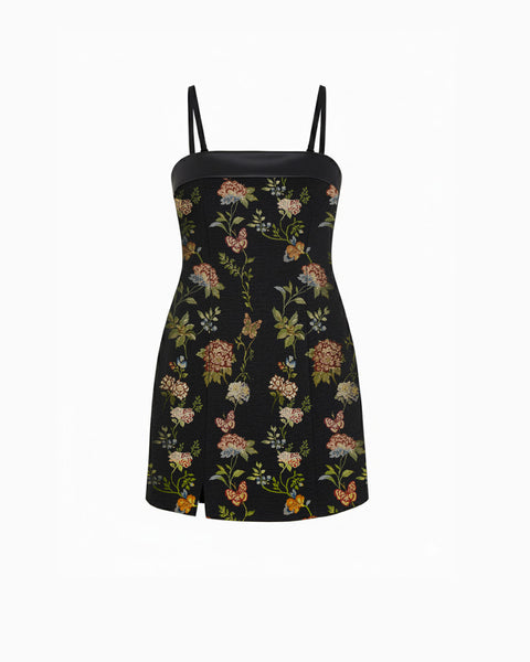 Floral Bandeau A-line Mini Dress Curve & Plus Front View for Women | Littlebox India
