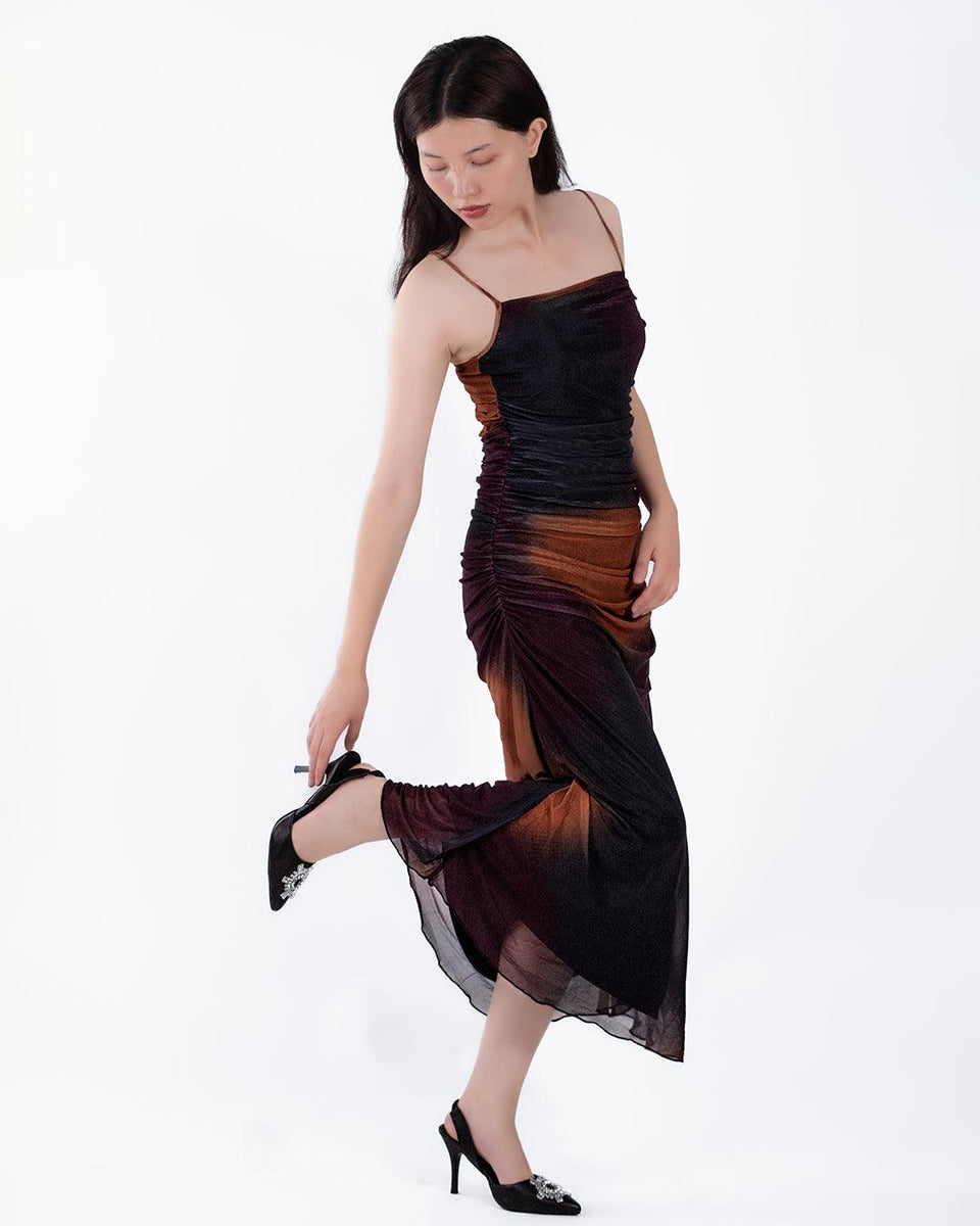 Ruched Maxi Cami Dress