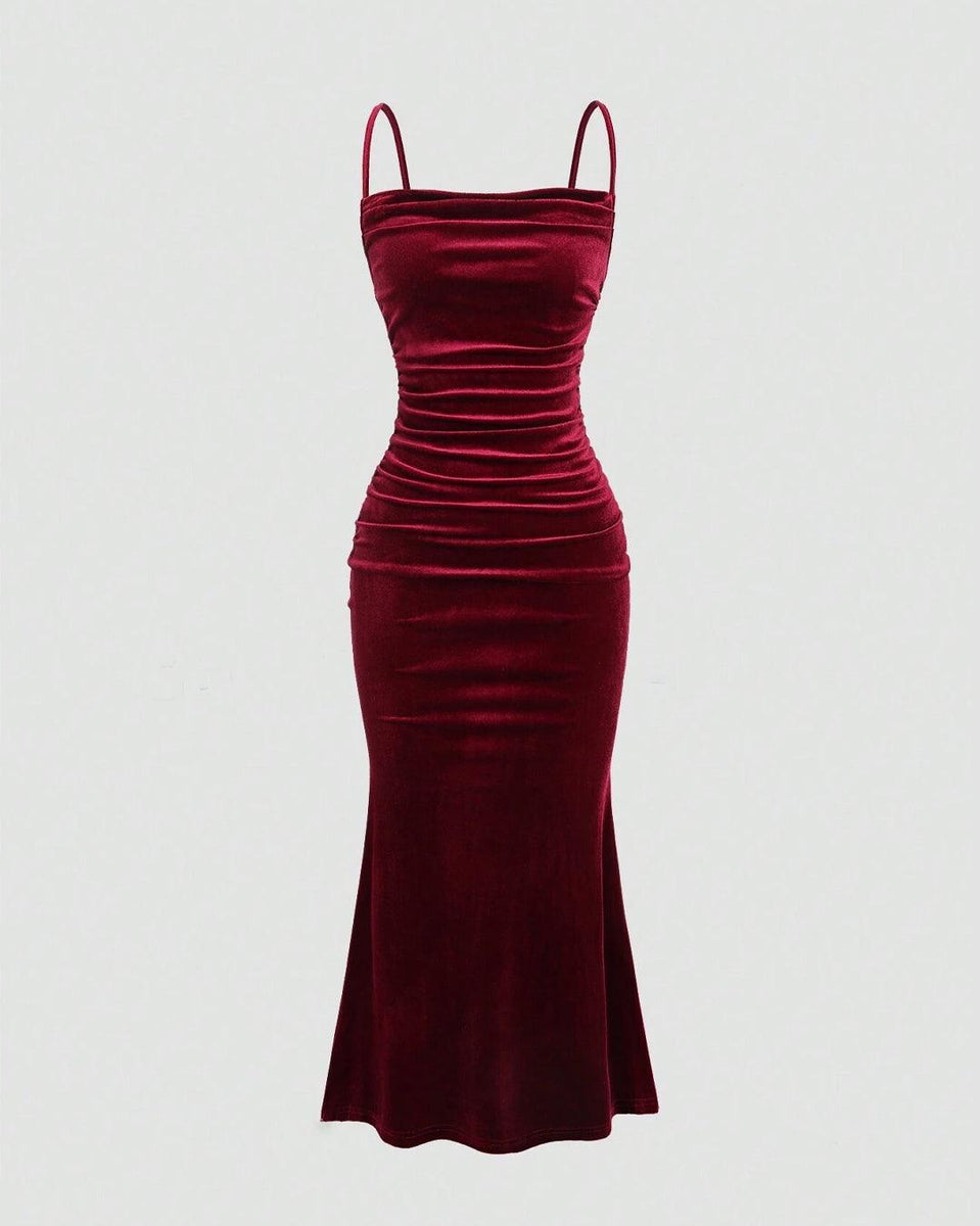 IMME | SATIN RUCHED MERMAID DRESS main image 1
