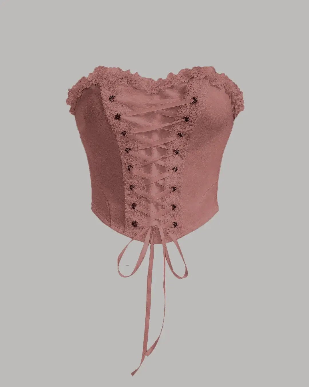Pink Strapless Corset Crop Top - Littlebox India
