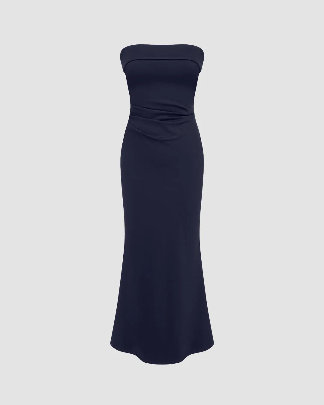 Strapless Bodycon Maxi Dress In Navy Blue - Littlebox India Strapless Bodycon Maxi Dress In Navy Blue - Littlebox India