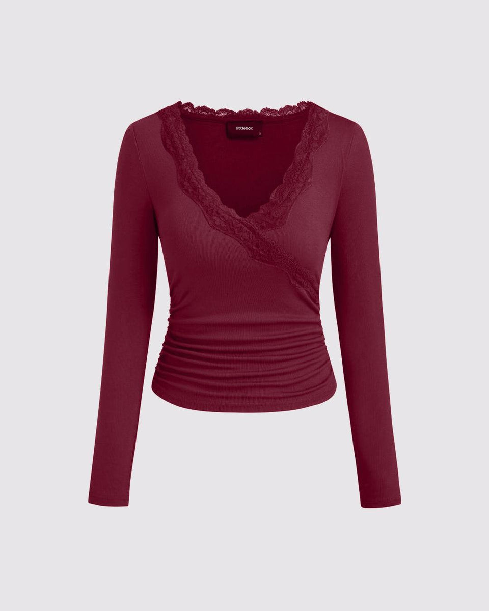 トップス andmary Nini lace long sleeve tops ANDMARY】Nini lace long sleeve tops