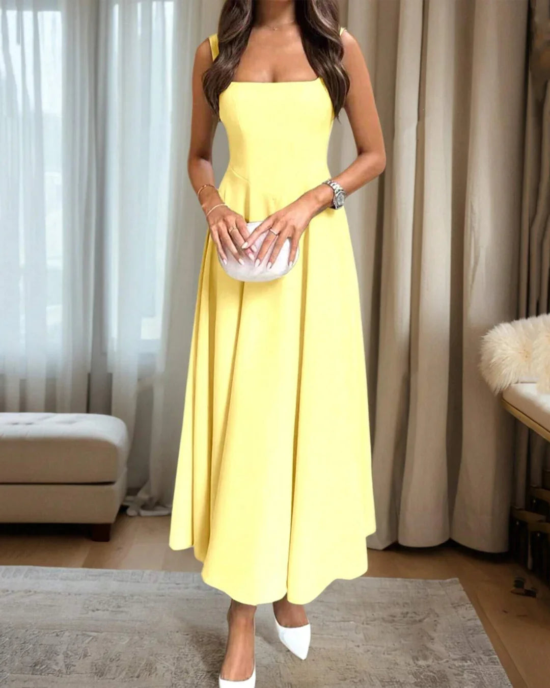 Vanilla Strapless Fit and Flare Midi Dress - Littlebox India Vanilla Strapless Fit and Flare Midi Dress - Littlebox India