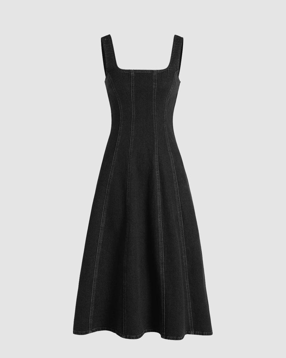 Polka Dot Flower Applique Ruffle Cami Maxi Dress main image 1
