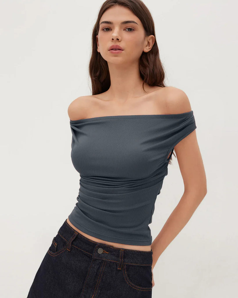 Boat Neck Stripe Knotted Top – Littlebox India