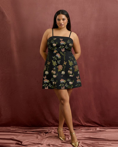 Floral Bandeau A-line Mini Dress Curve & Plus