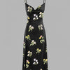 Cowl Neck Sleveless Floral Straight Hem Midi dress