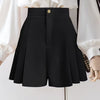 High Waist Pleated Shorts in Black