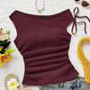 Asymmetrical Side Knot Sleeveless Top