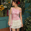 Off-Shoulder Ruched floralTop