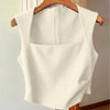 Pleated Waist Zip Back Sleeveless Tank Top in Beige