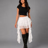 Fairycore Layered Lace Mini Skirt in Classic White