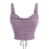 Ruched Cowl Neck Cami Top in Lilac