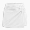 Twisted Waist Mini Skirt In Classic White