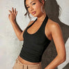 Backless Halter Neck Top in Classic Black