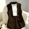 Tailored Sleeveless Blazer Waistcoat In Cocoa Brown
