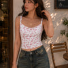 Ruched Cowl Neck Cami Top in Classic White