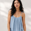 Crinkled Tie-Strap Top in Herbal Green
