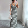 Twist Bust Back Slit Maxi Dress in Slate Grey