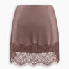 Lace Trim Mini Skirt in Lilac