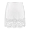 Lace Trim Mini Skirt in Ivory