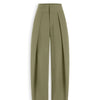 Front Pleat High Rise Wide Leg Pants in Sage Green