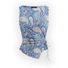 Paisley Asymmetric Side Tie Top in Sky Blue