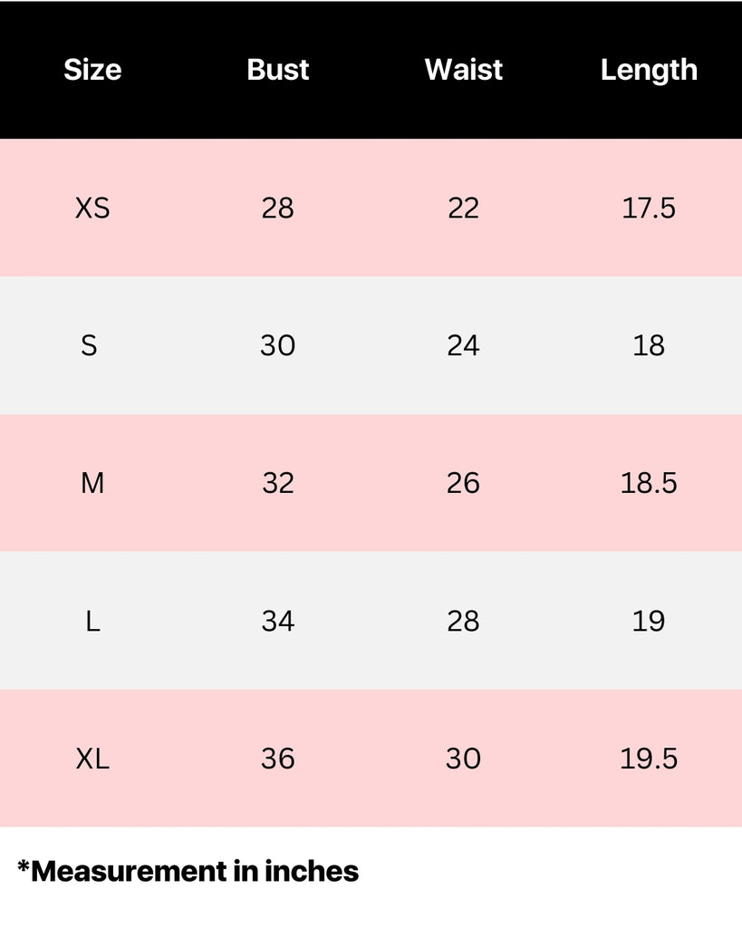 size chart for women