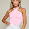 Prism Pink Halter Neck Top for Women