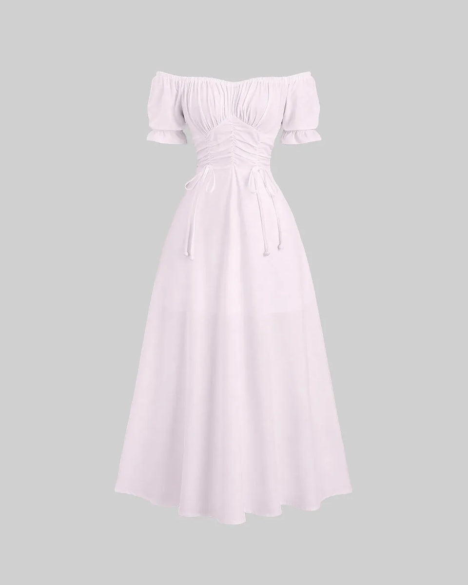 Either Way Off Shoulder Mini Dress - Baby Pink