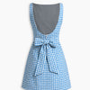 Sleeveless Striped Bodycon Mini Dress in Sky Blue