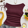 Asymmetrical Side Knot Sleeveless Top