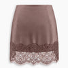 Lace Trim Mini Skirt in Lilac