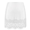 Lace Trim Mini Skirt in Ivory