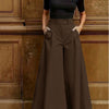 Bell Bottom Pocket Structured Pants in Coco Front View For Women | Littlebox India