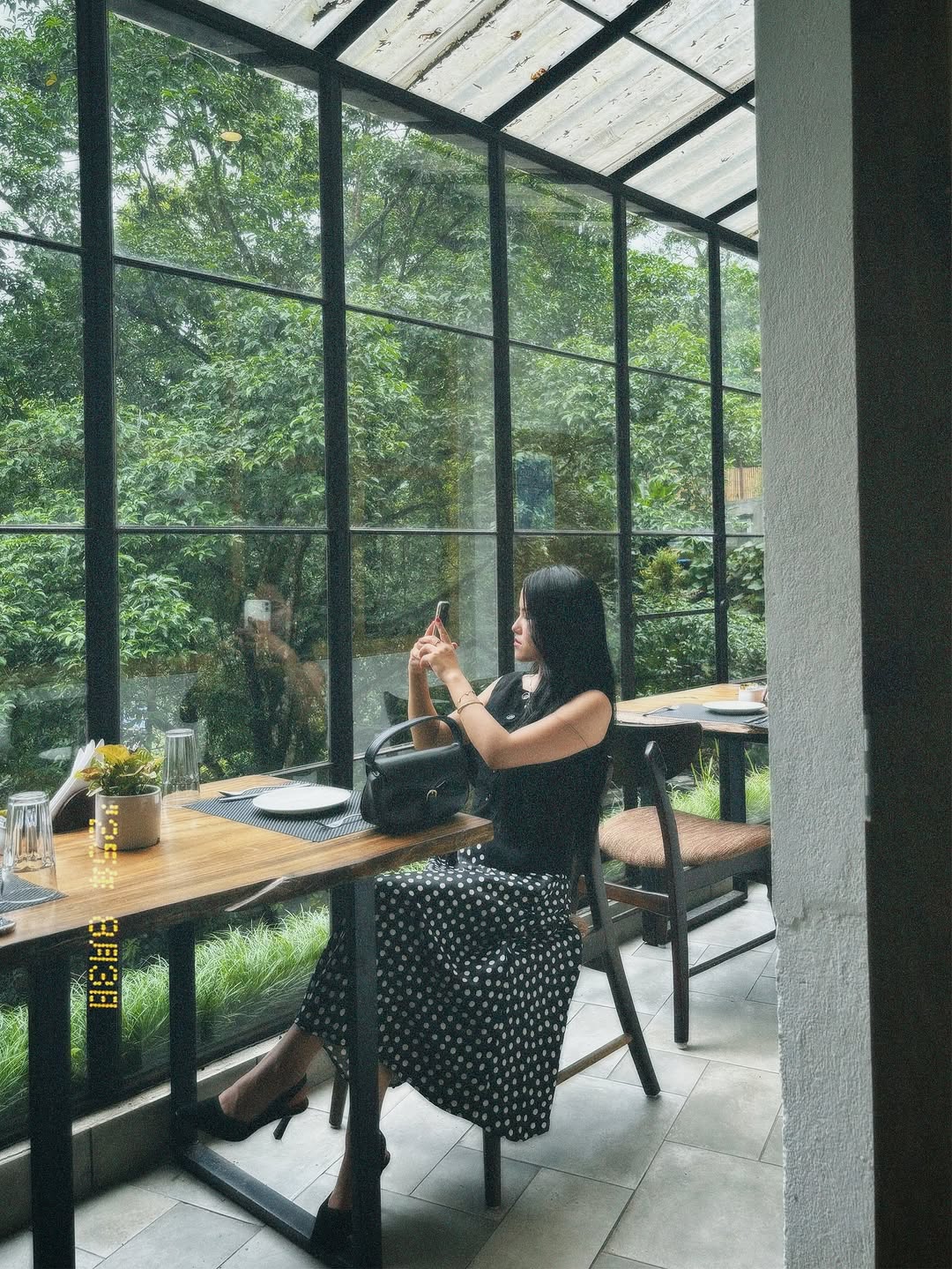 Customer photo 1 of Boat Neck Front Button Black Vest Jacket