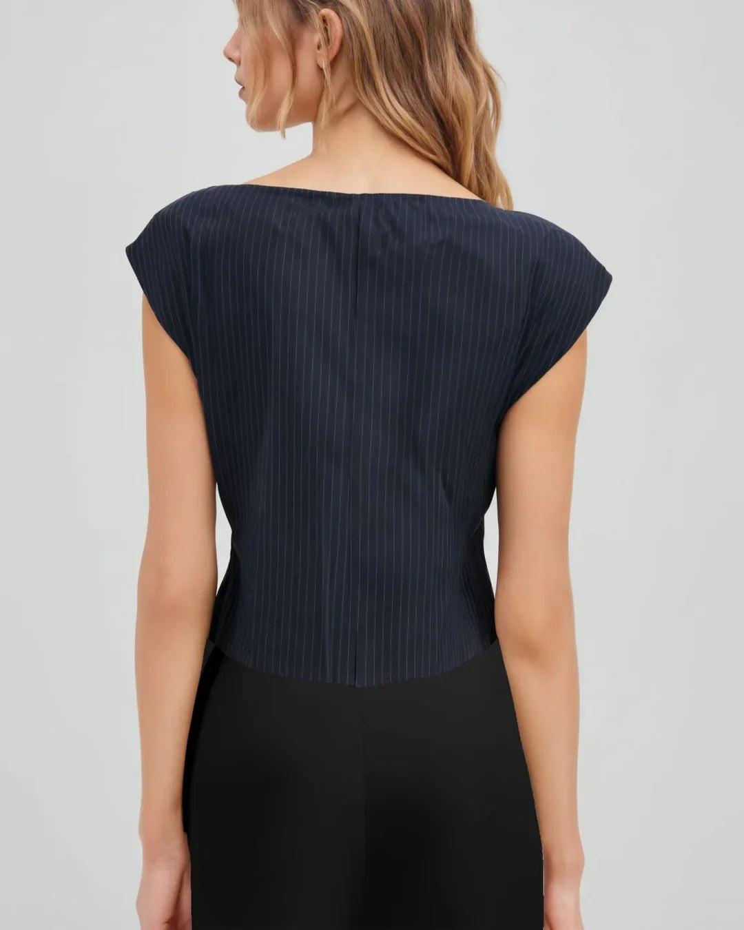 Boat Neck Stripe Knotted Top – Littlebox India