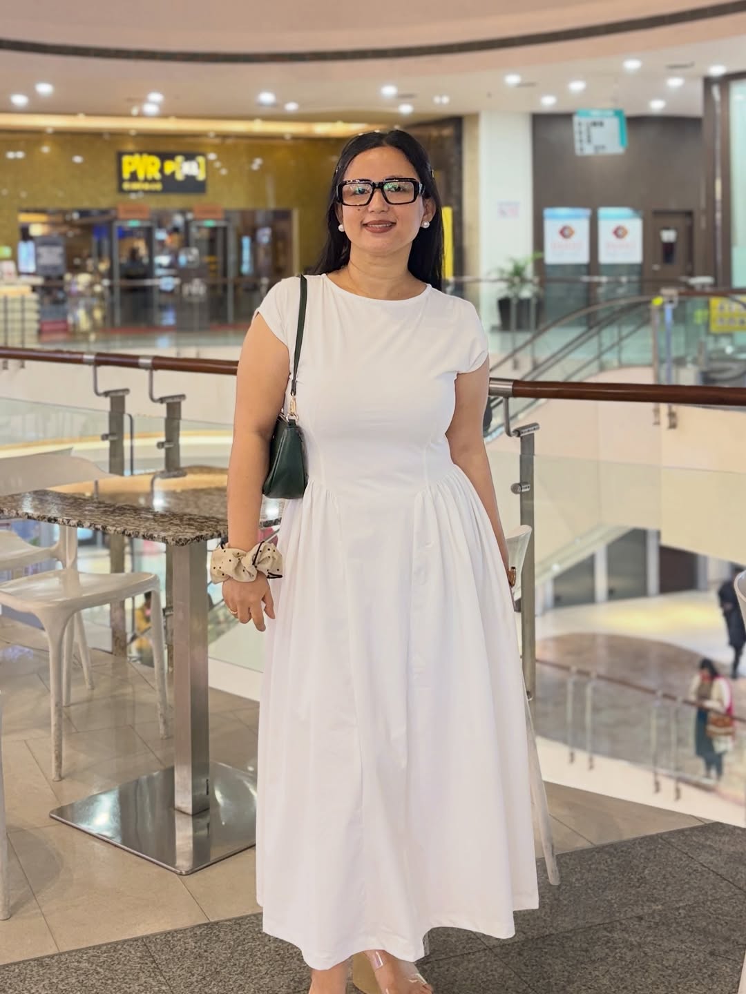 Fit & Flare A-Line Midi Dress in White - Littlebox India Fit & Flare A-Line Midi Dress in White - Littlebox India