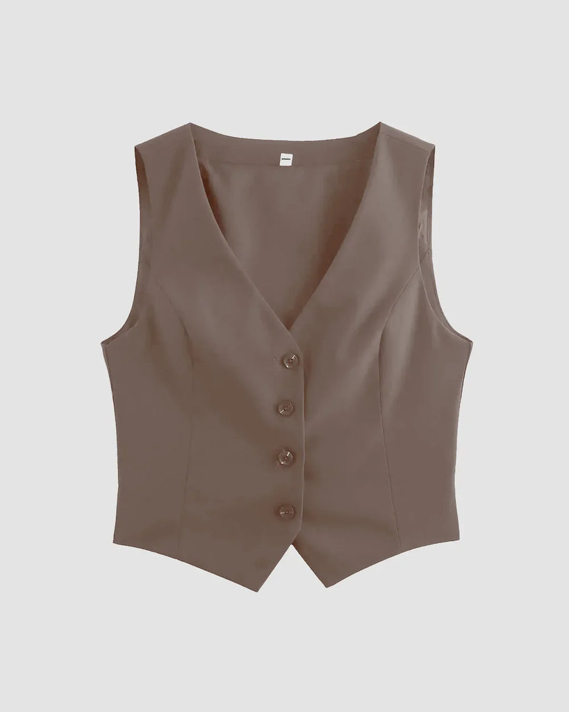 Brown cappuccino waistcoat