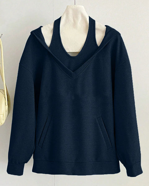 Front view of Comfortable full sleeve sweatshirt with relaxed fit and soft fabric, perfect for everyday wear and effortless casual styling.