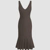 Coca Sleeveless Fishtail Hem Bodycon Dress Front View for Women | Littlebox India