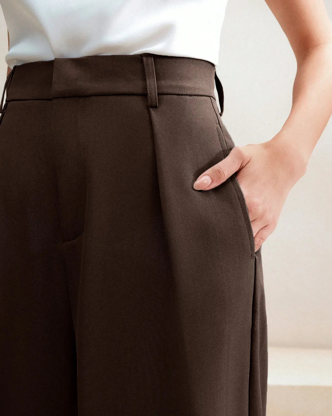 Coco High Waist Wide Leg Tailored Trousers - Littlebox India