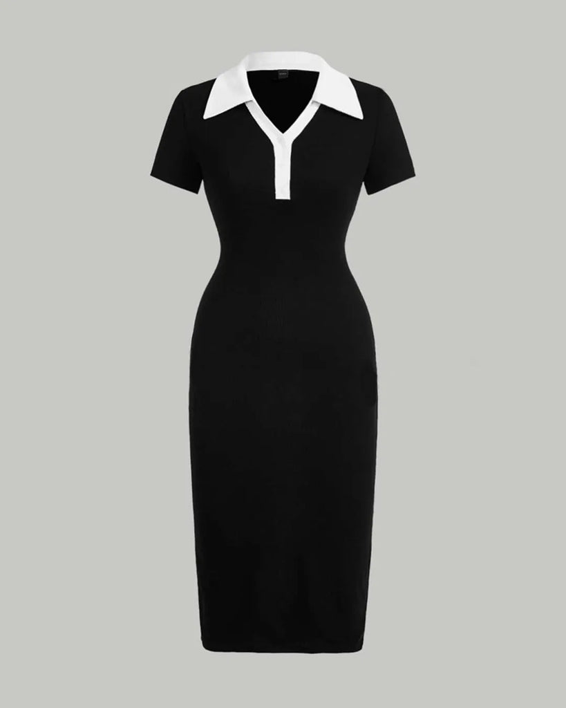 Black Puff Sleeve Cinch Waist Dress - Littlebox India Black Puff Sleeve Cinch Waist Dress - Littlebox India