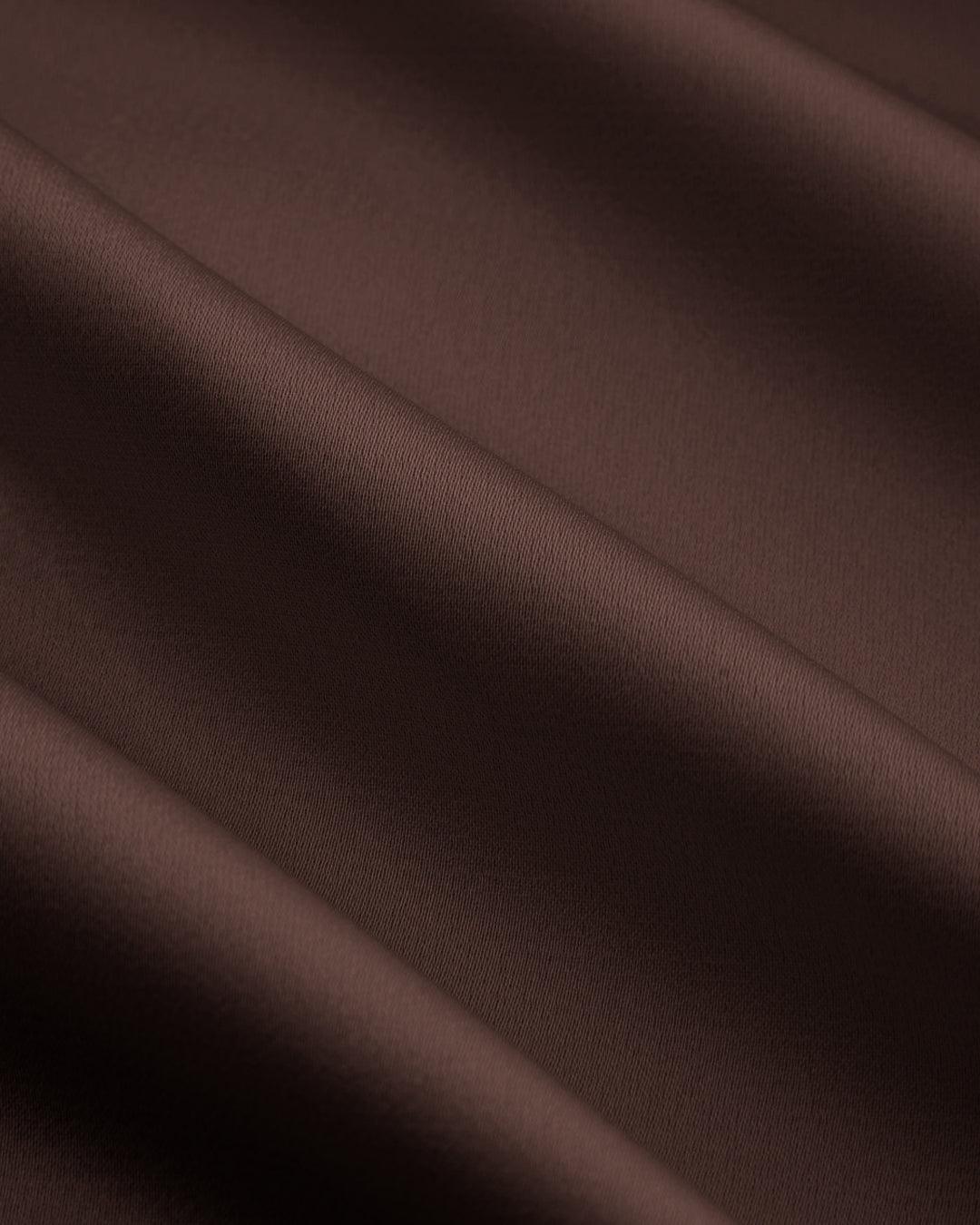 Cowl neck ruffle satin solid backless cami maxi dress