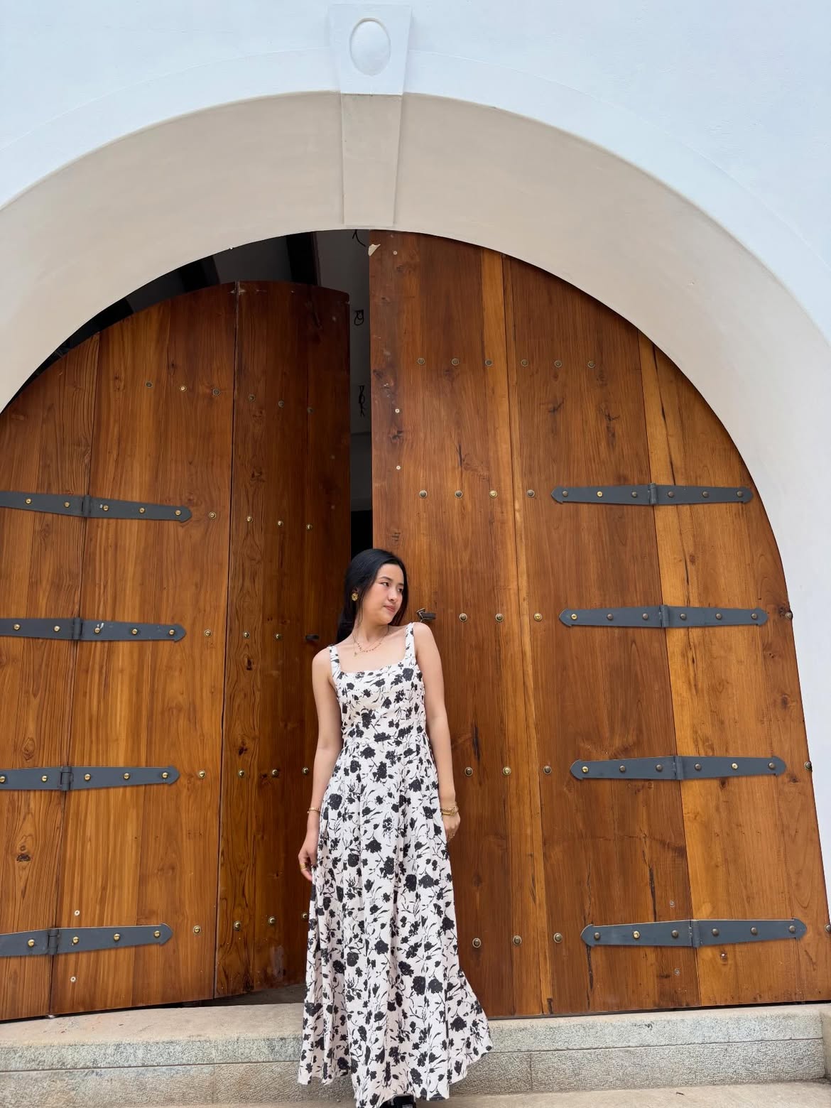 Customer photo 2 of Ditsy Floral Fit & Flare Sleeveless Midi Dress
