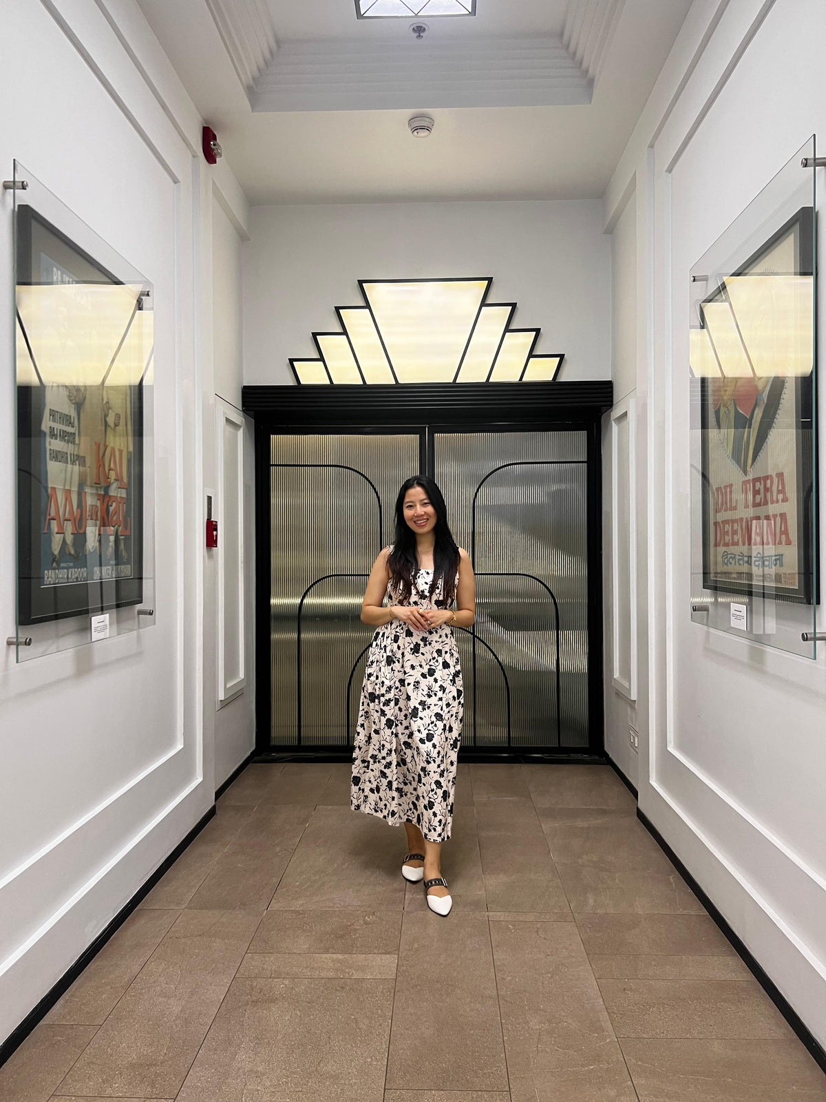 Customer photo 2 of Ditsy Floral Fit & Flare Sleeveless Midi Dress
