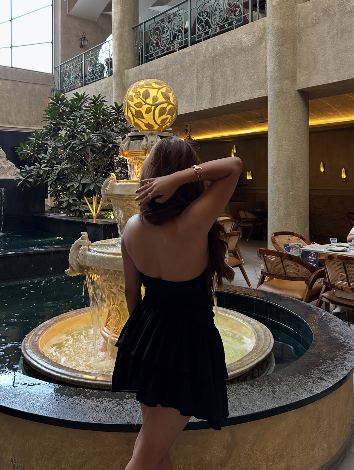 Customer photo 2 of Halter Neck Slim Fit Short Mini Dress in Black