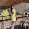 Cut Out Sleeveless Mini Dress in French Vanilla